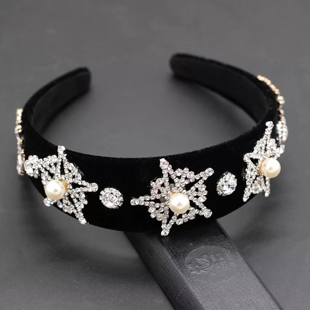 Star Pearl Rhinestone Headband